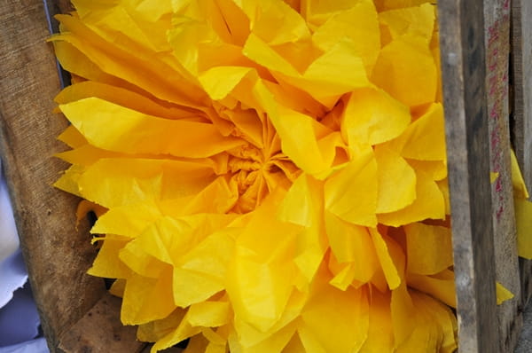 Yellow paper flower