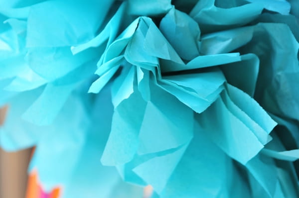 Coloured paper decoration