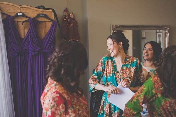 Bride with bridesmaids