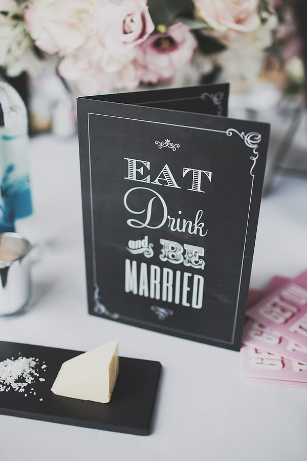 Eat, Drink and Be Married sign