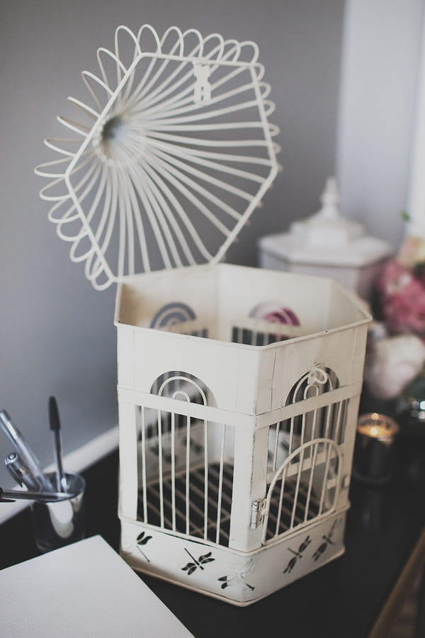 Birdcage wedding card holder