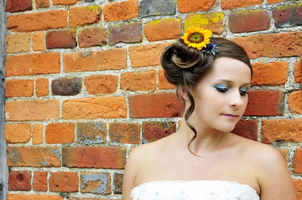 Bride with Sunflower in hair