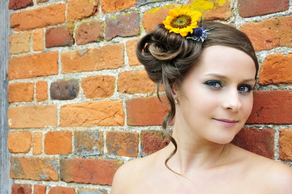 Bride with Sunflower in hair