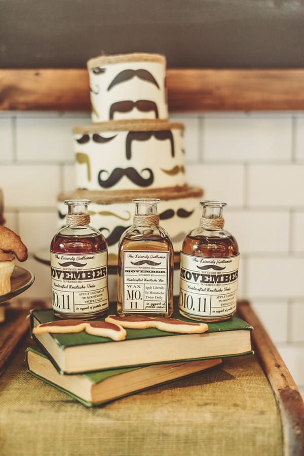 Movember wedding cake and lotions