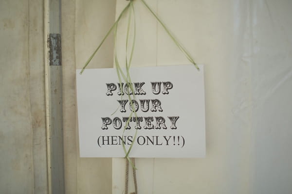 Pick up your pottery sign