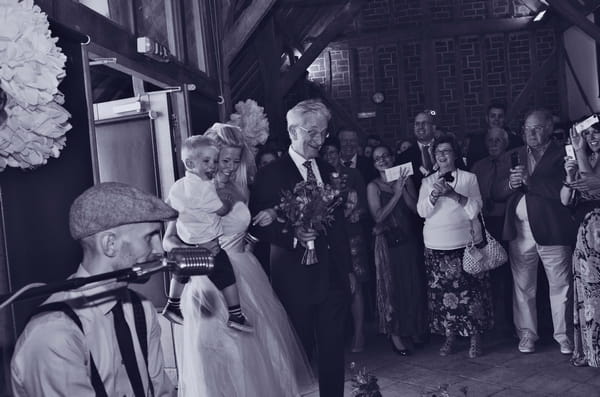 Bride entering wedding ceremony