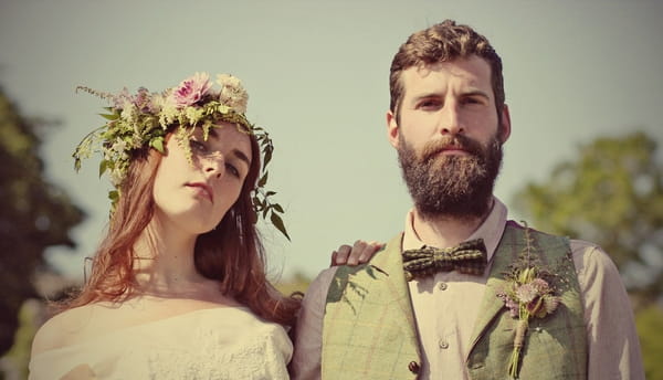 Vintage bride and groom