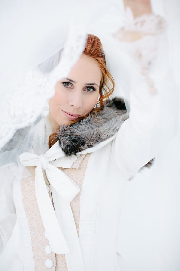 Bride with fur collar