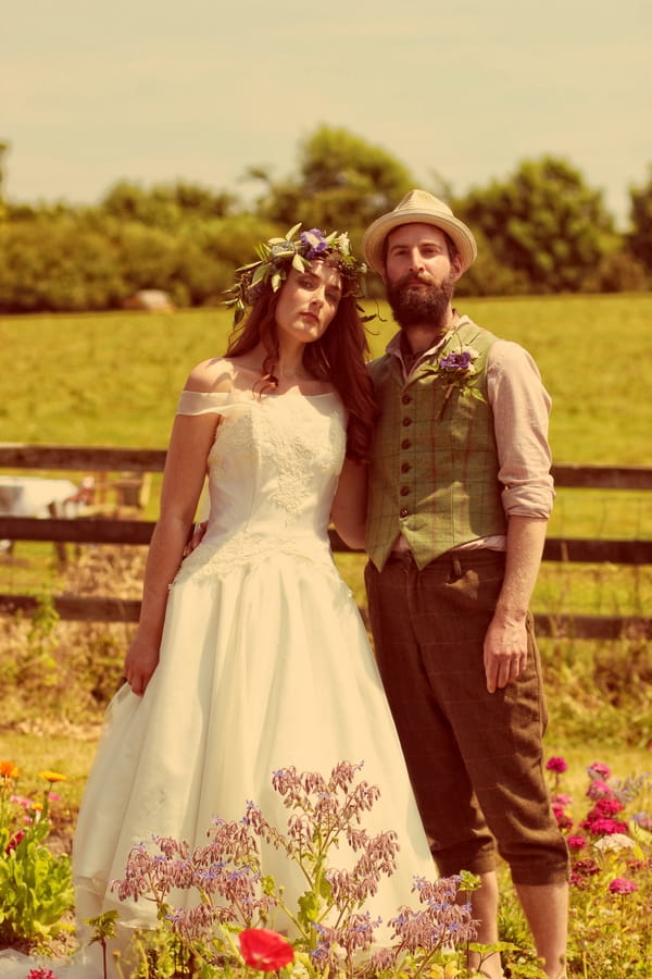 Vintage bride and groom