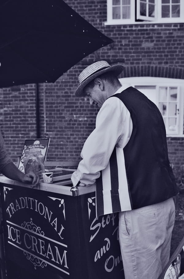 Man serving ice cream