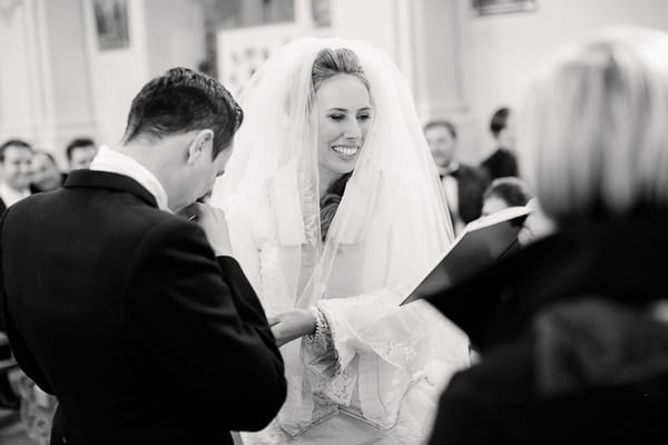 Bride smiling