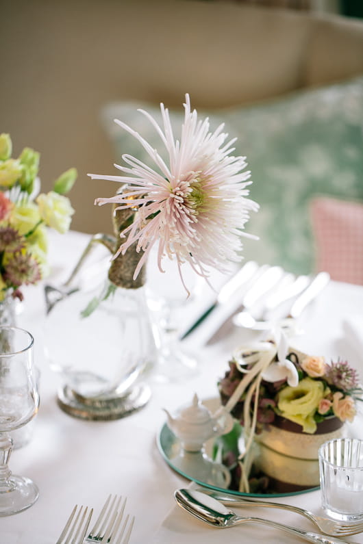 Flower on wedding table