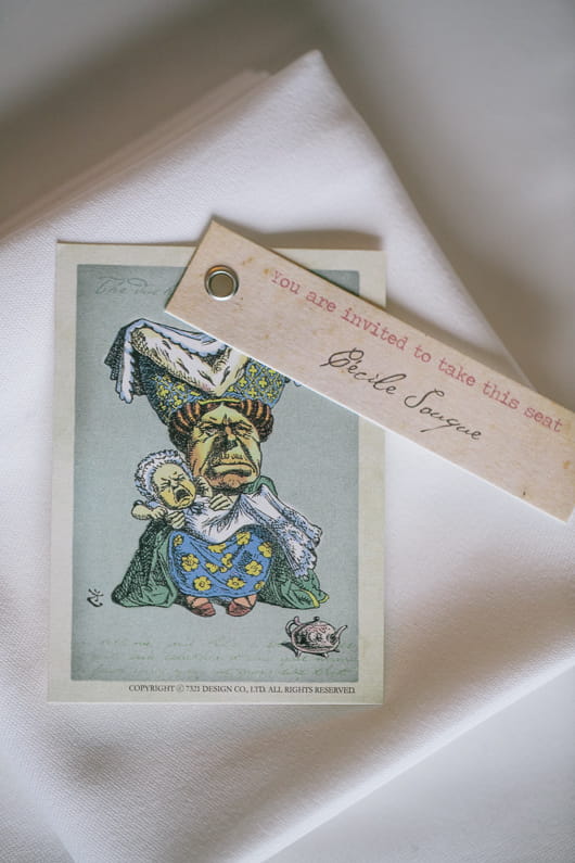 Alice in Wonderland wedding place card