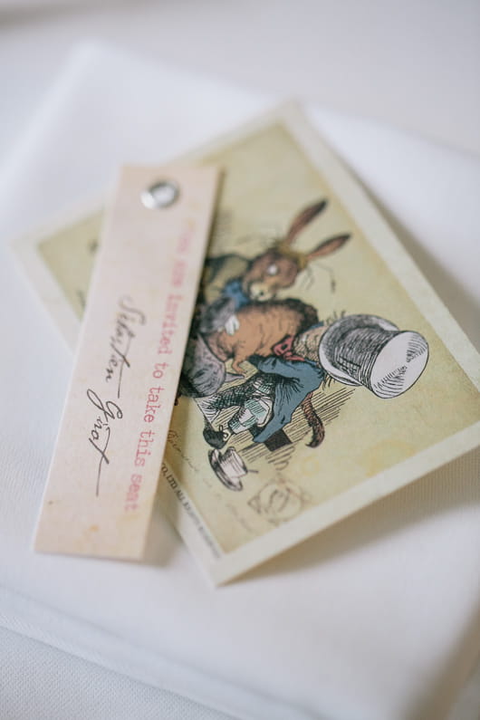 Alice in Wonderland wedding place card