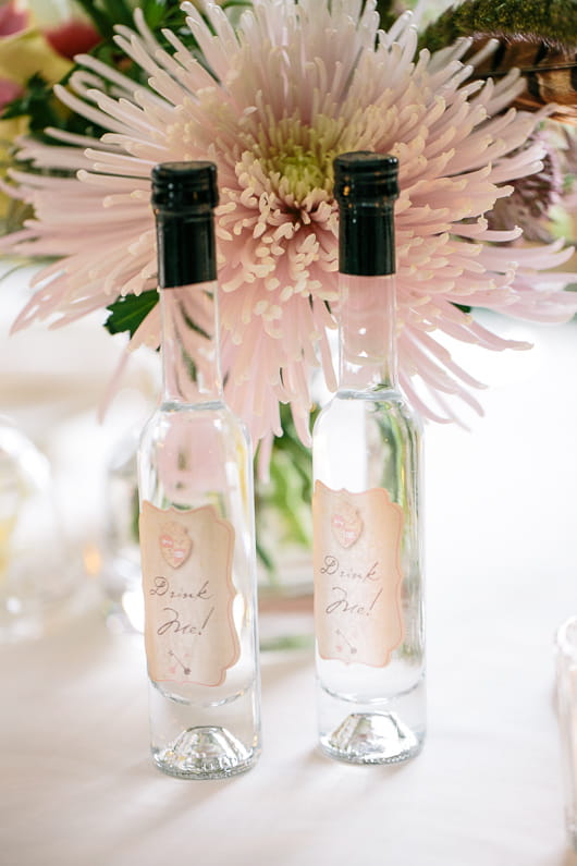 Bottles on wedding table