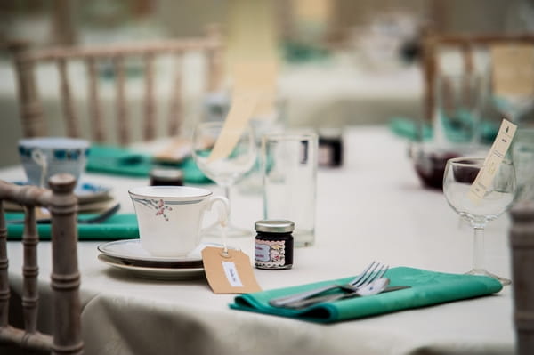 Wedding table place setting