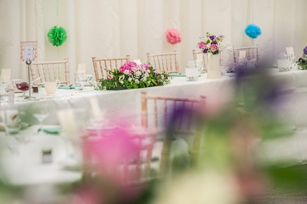 Flower wedding table display