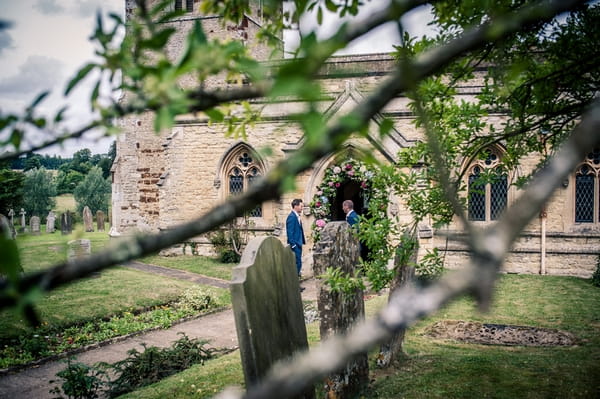 Church through trees