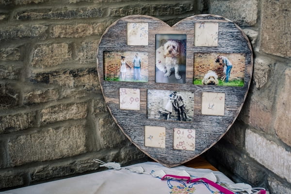 Wooden heart with pictures