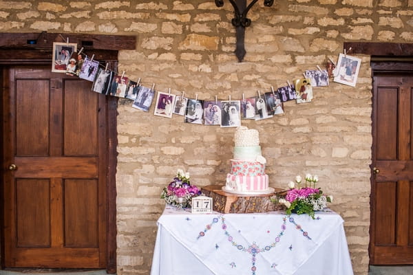 Wedding cake on table