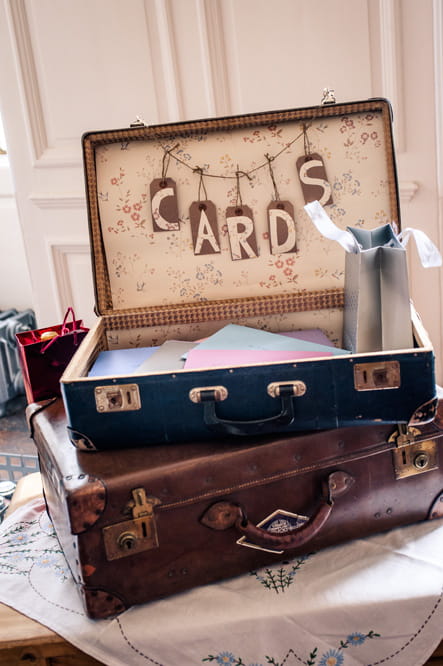 Suitcase for wedding cards