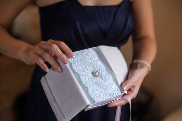 Bride's garter in box