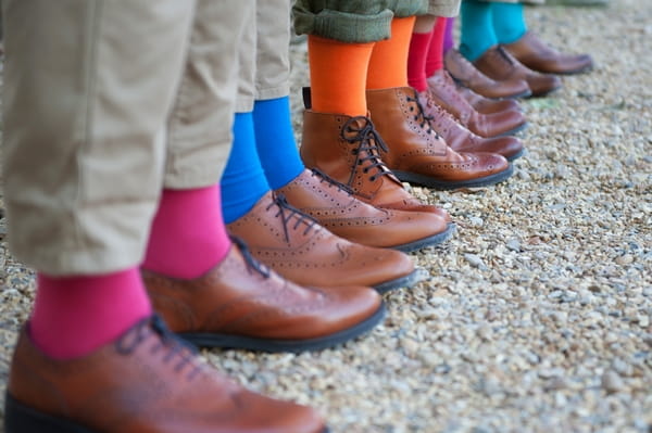 Groomsmen's coloured socks