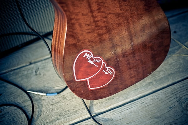 Hearts on guitar