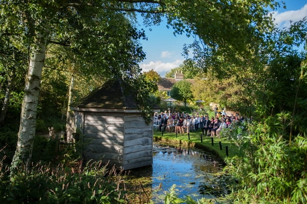 South Farm outdoor wedding ceremony in Summer House