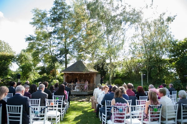 Wedding ceremony in Summer House of South Farm