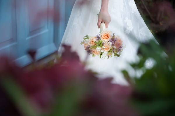 Bride holding bouquet