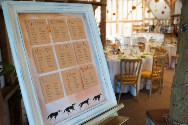 Dog wedding table plan