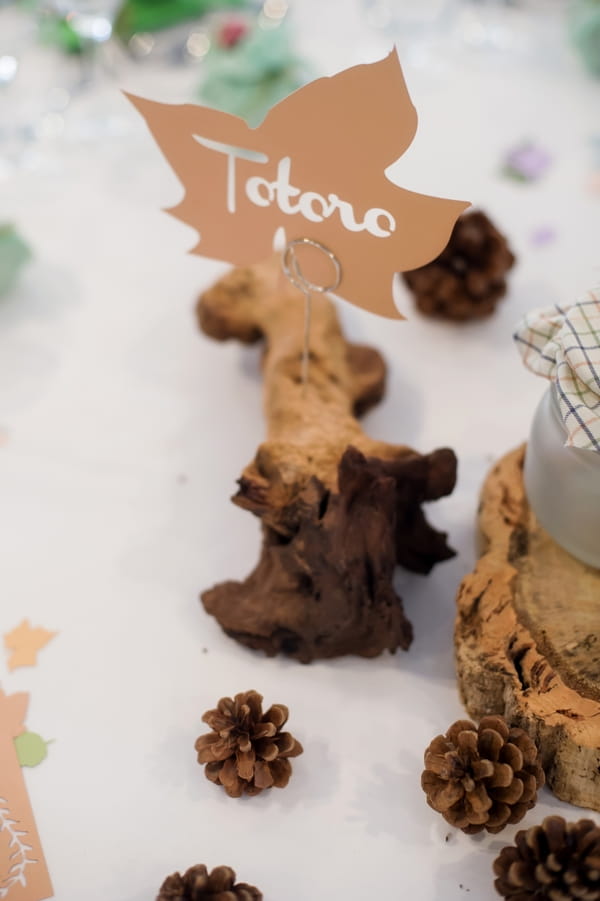 Leaf wedding table name