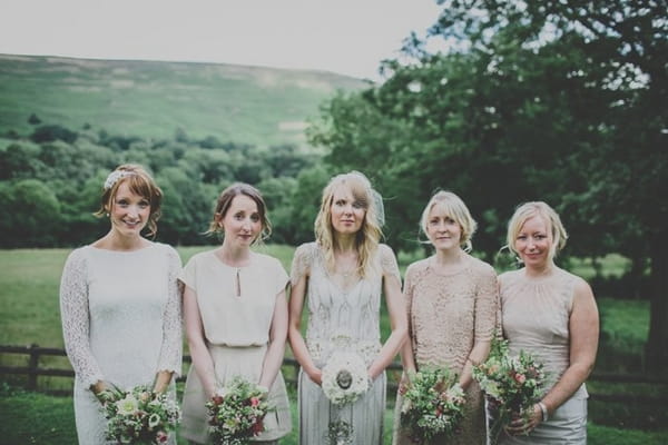 Bride and bridesmaids