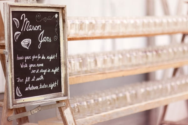 Rows of mason jars