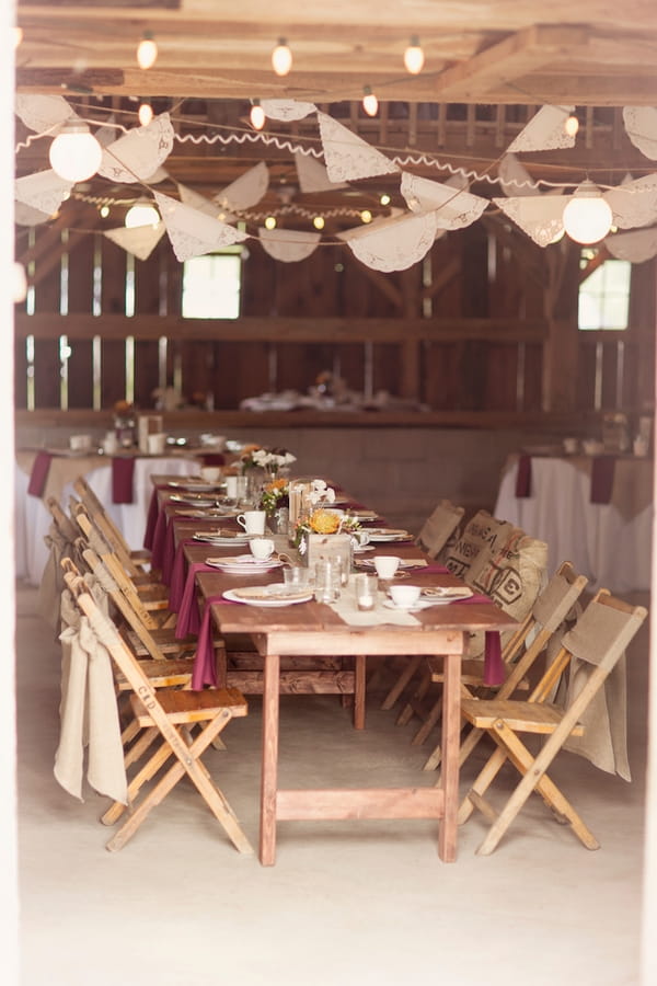 Long wedding table