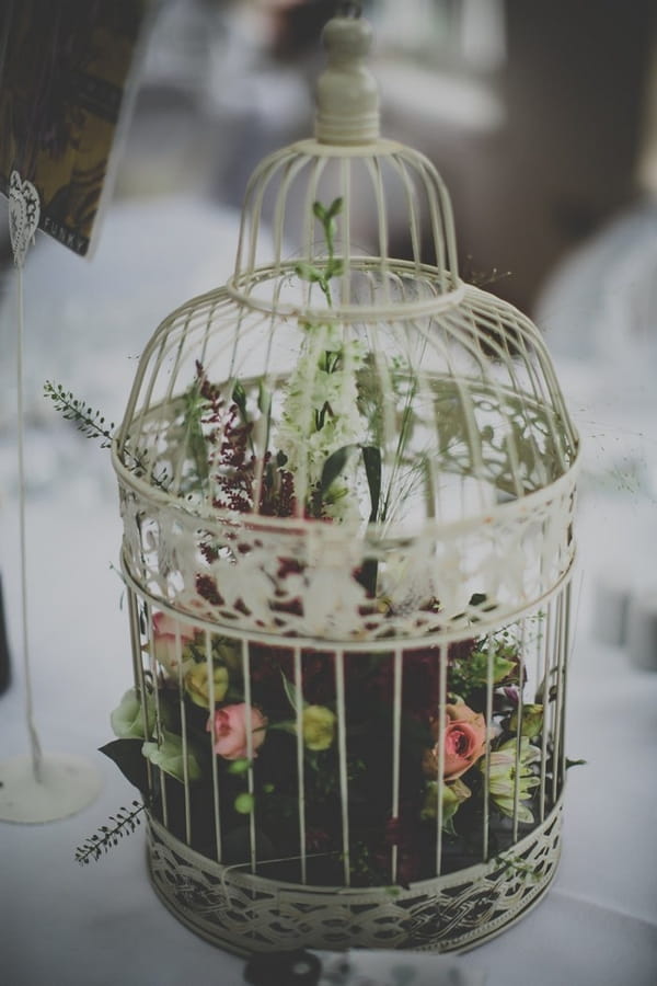 Birdcage on wedding table