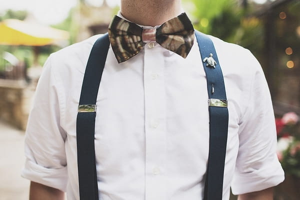 Shirt, braces and bow tie