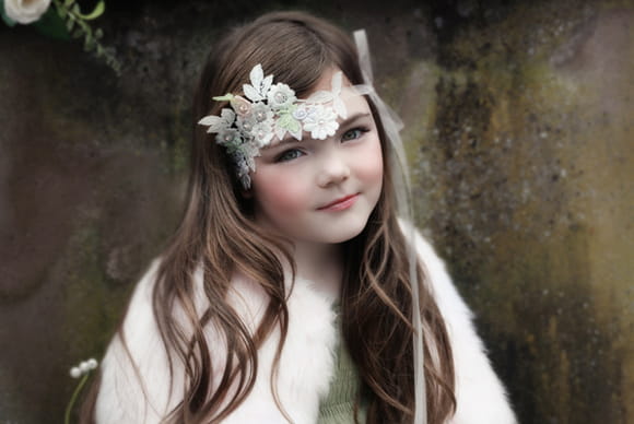 Flower girl with headpiece