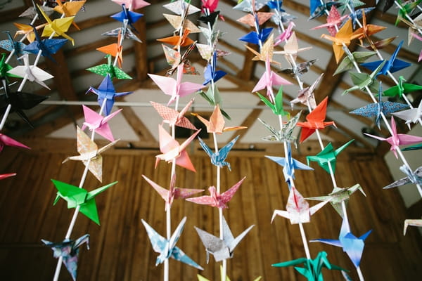 Origami paper cranes