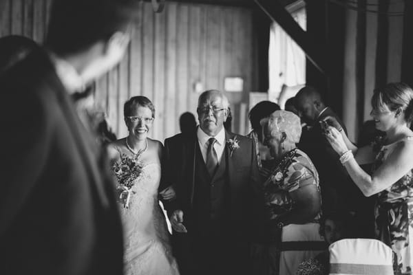 Bride approaching altar with father