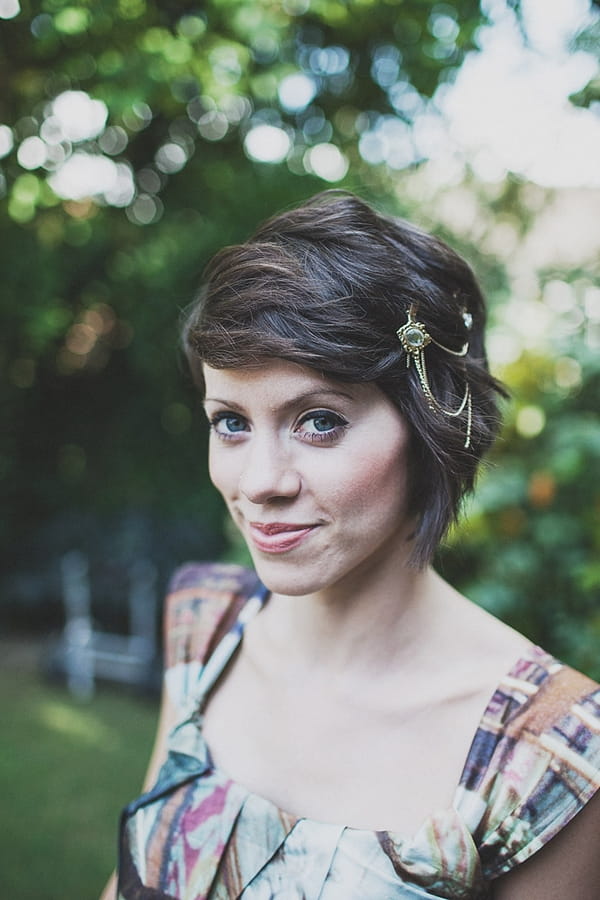 Lady with chain hair accessory