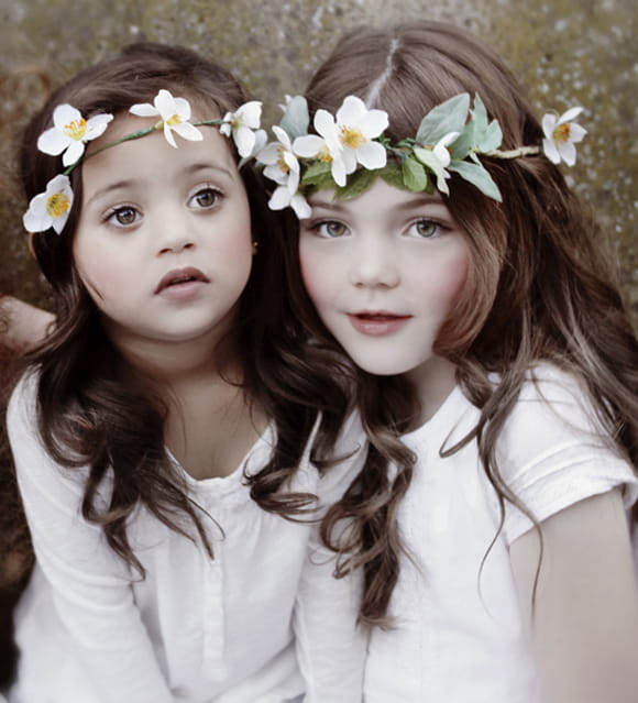 Flower girls with flower crowns