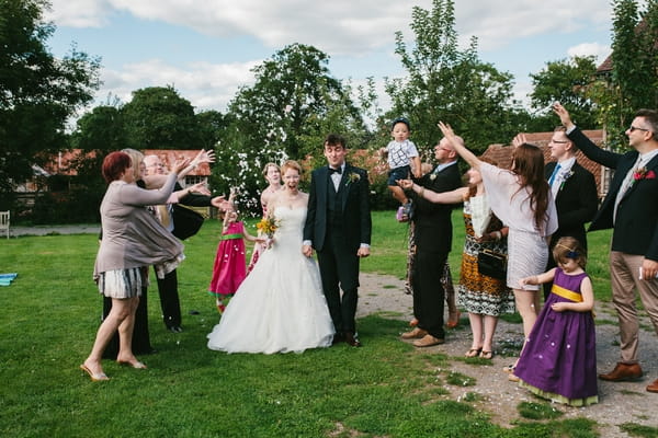 Wedding confetti shot