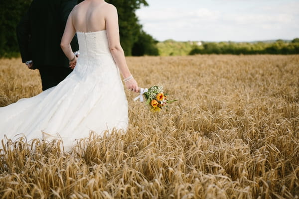 Bride holding bouquet