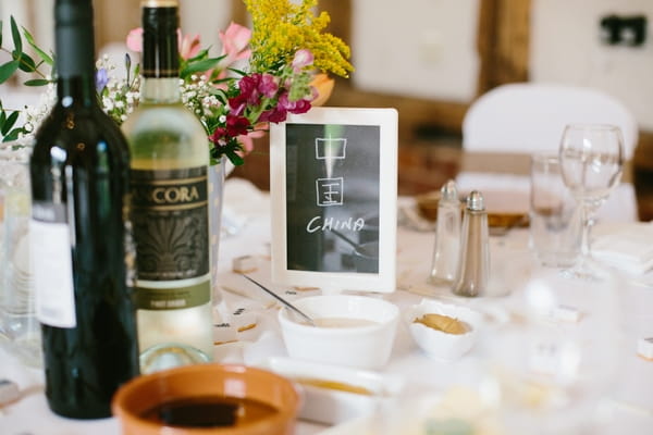 China themed wedding table