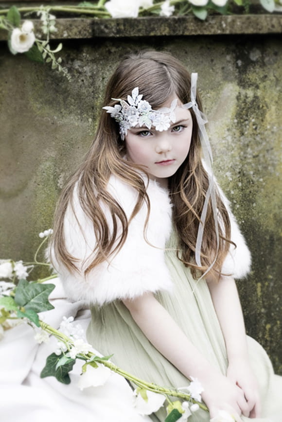 Flower girl with headpiece