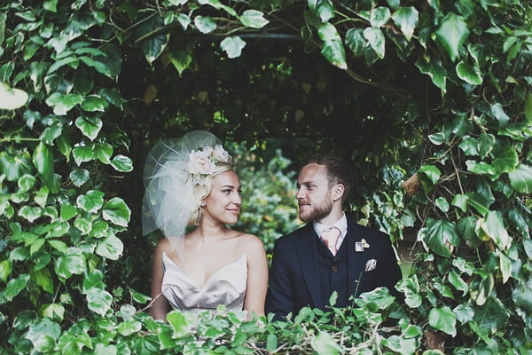 Bride and groom in bush