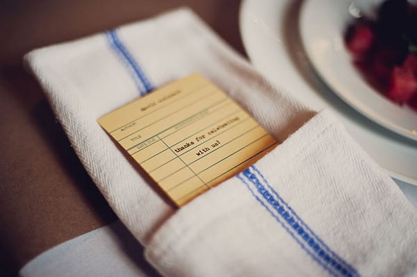 Message inside napkin