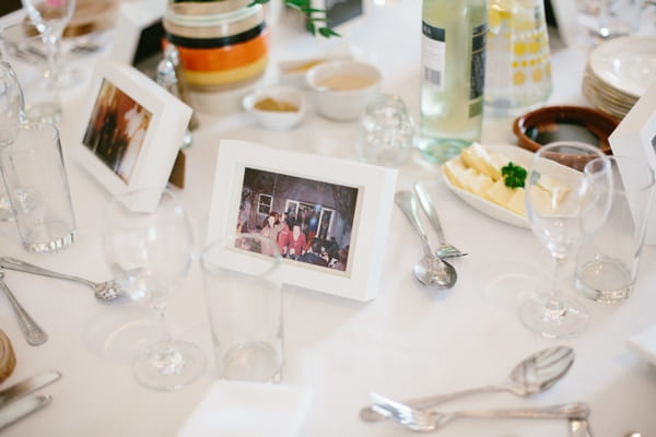 Picture on wedding table